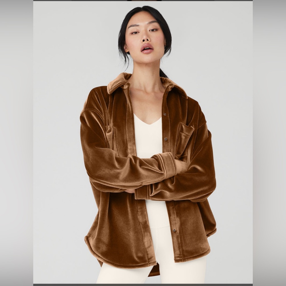 Alo Ribbed Velour Mountain Side Shacket